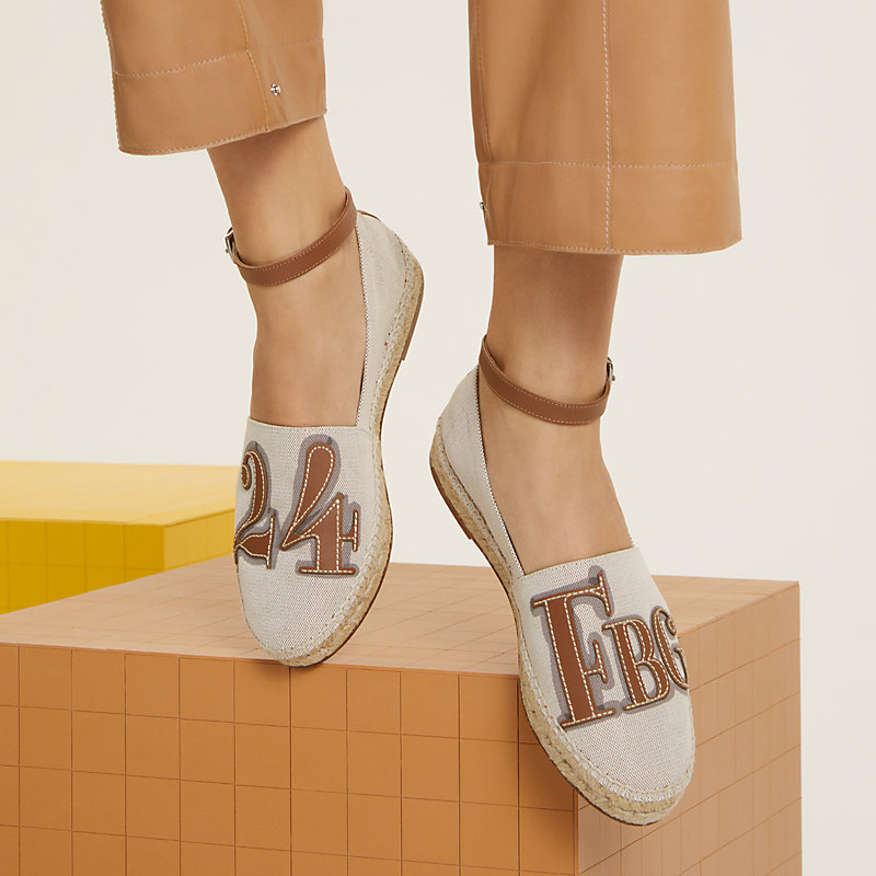 Indirizzo espadrille - Brown | Hermès Canada